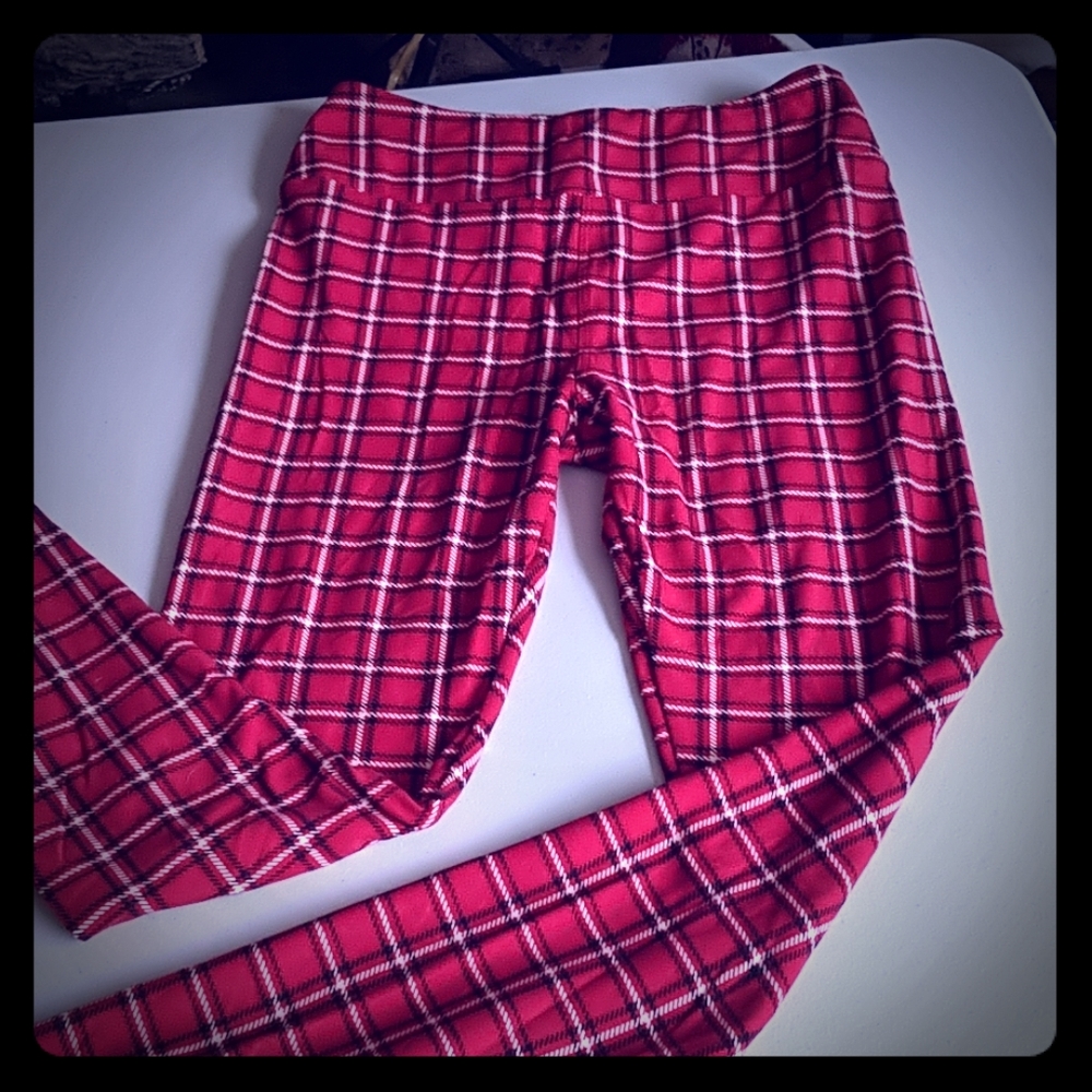 Plaid leggings